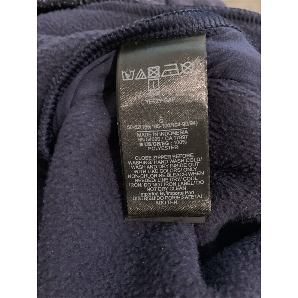 Yzy Yeezy Gap Balenciaga H10 Polar Fleece Joggers Large Navy Distressed Men NEW - Picture 8 of 11